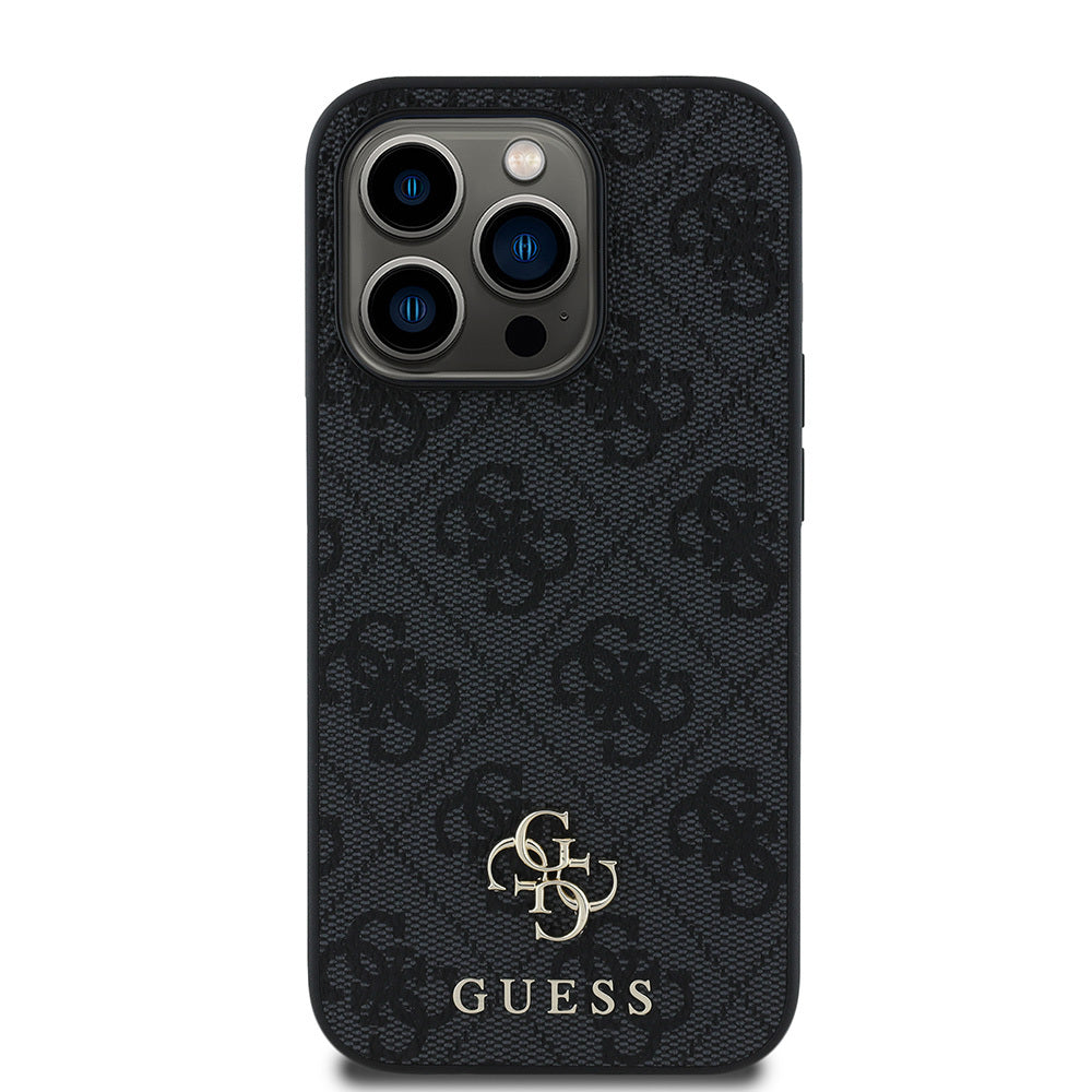 Apple iPhone 15 Pro Max Kılıf Guess Orjinal Lisanslı Magsafe Şarj Özellikli Small 4G Classic Kapak Pembe