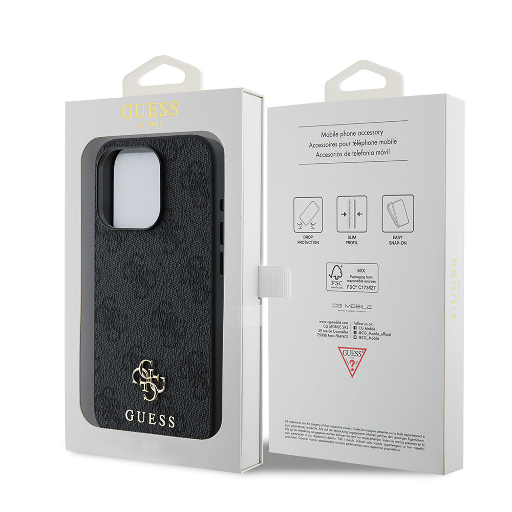 Apple iPhone 15 Pro Max Kılıf Guess Orjinal Lisanslı Magsafe Şarj Özellikli Small 4G Classic Kapak Pembe