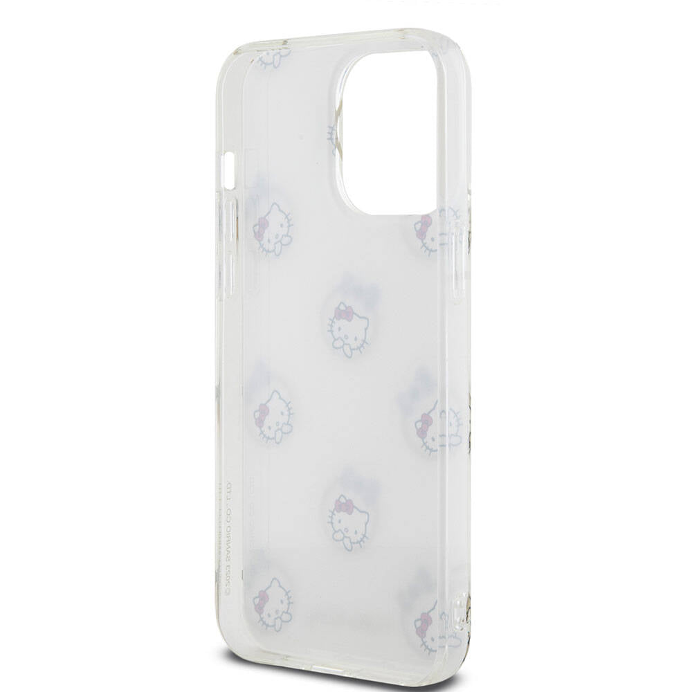iPhone 15 Pro Max Kılıf Hello Kitty Orjinal Lisanslı Elektroplating Kaplama Kabarcık Baskılı Kılıf Siyah