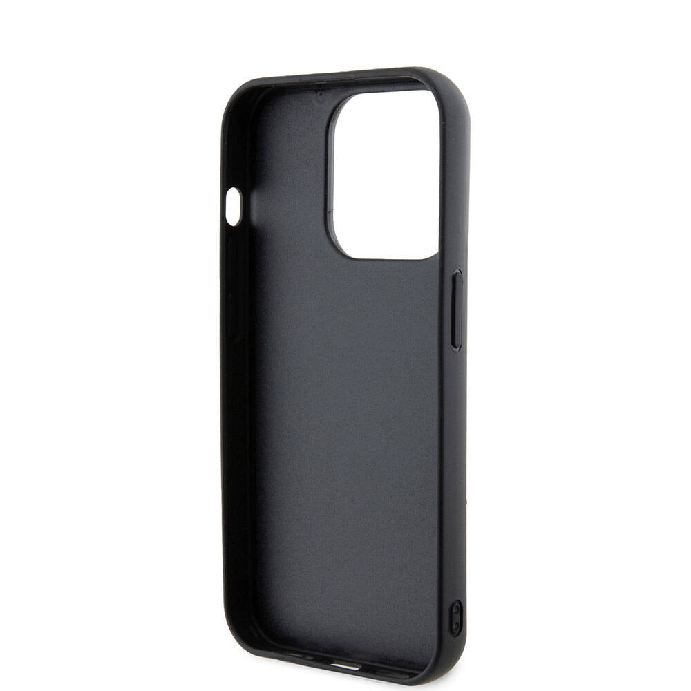 iPhone 15 Pro Max Kılıf Karl Lagerfeld Silikon 3D K&C Logo Orjinal Lisanslı Kılıf Siyah