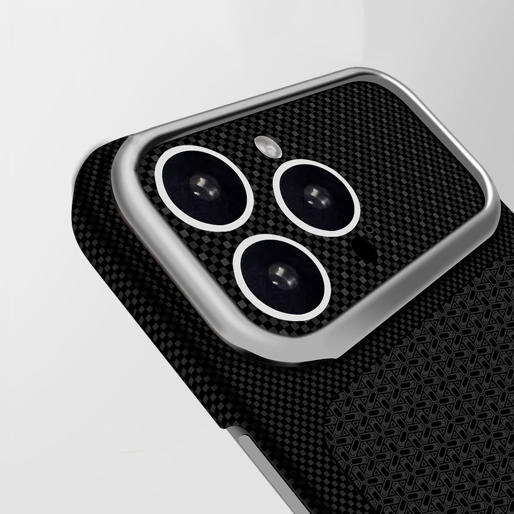 Apple iPhone 15 Pro Max Kılıf M-Safe Şarj Özellikli Zore Paris Nexel Sert PC Kapak Derin Mor
