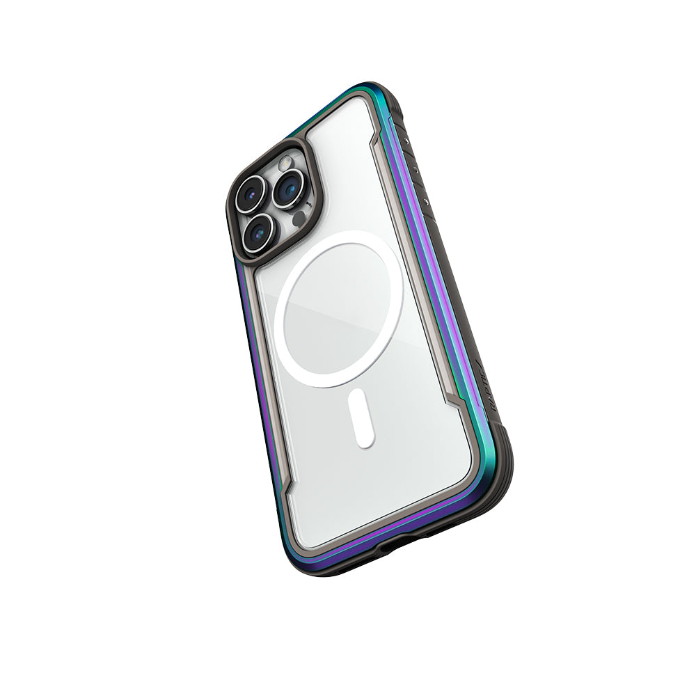 iPhone 15 Pro Max Kılıf Magsafe Şarj Özellikli Airbagli Raptic Shield Serisi Şeffaf Arka Yüzey Kılıf Colorful