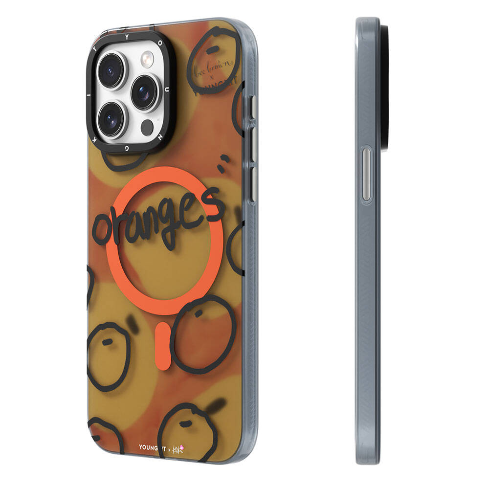 iPhone Kılıf Magsafe Şarj Özellikli Bee Brown Tasarımlı Youngkit Funny Serisi Kapak - enzaksesuar