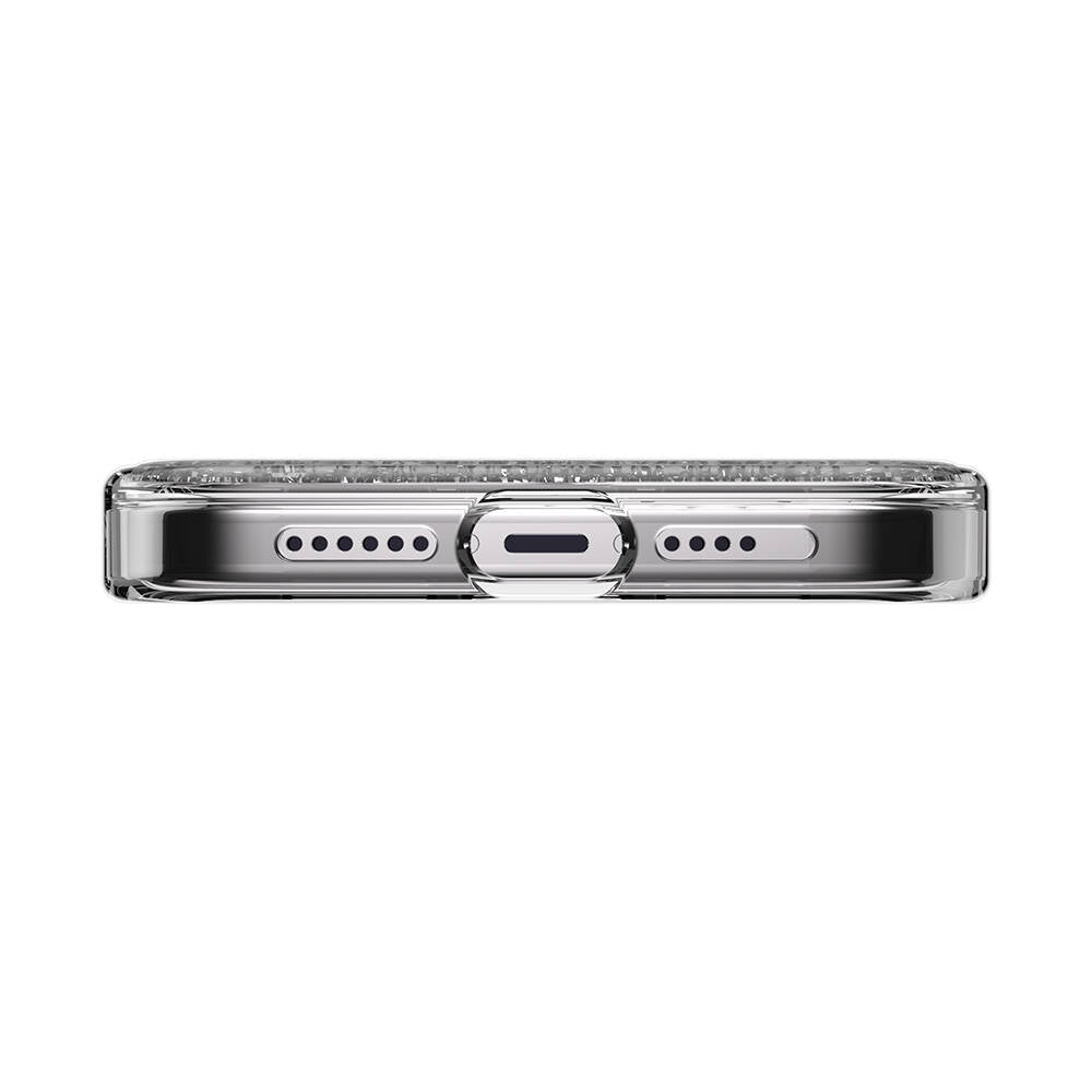 iPhone 15 Pro Max Kılıf Magsafe Şarj Özellikli Parlayan Simli Şeffaf Lisanslı Switcheasy Starfield-M Kılıf Mor