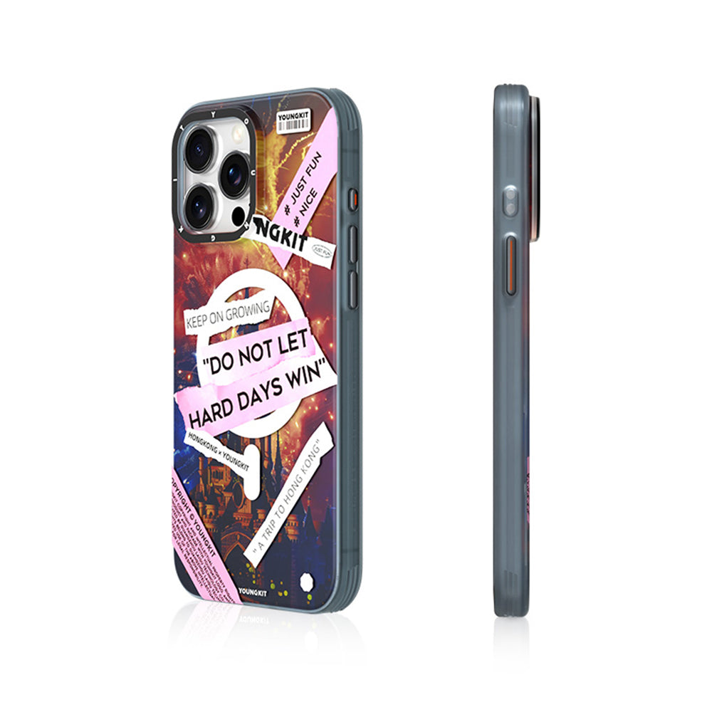 iPhone 15 Pro Max Kılıf Magsafe Şarj Özellikli Youngkit A-City Serisi Kılıf Pembe