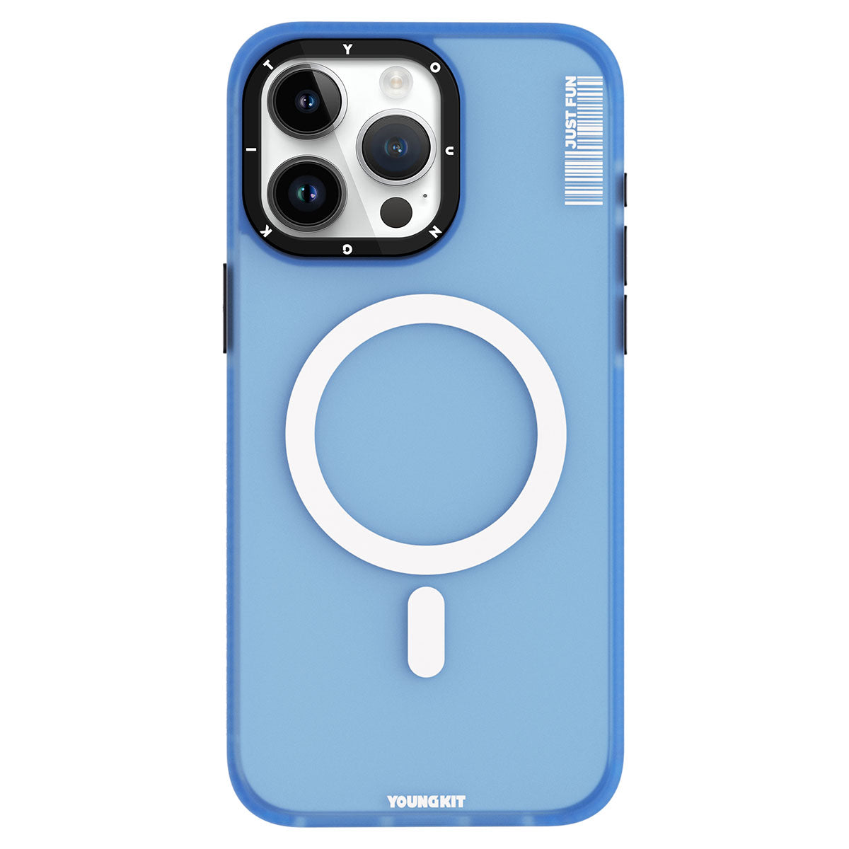 iPhone 15 Pro Max Kılıf Magsafe Şarj Özellikli Youngkit Colored Sand Serisi Kılıf Siyah