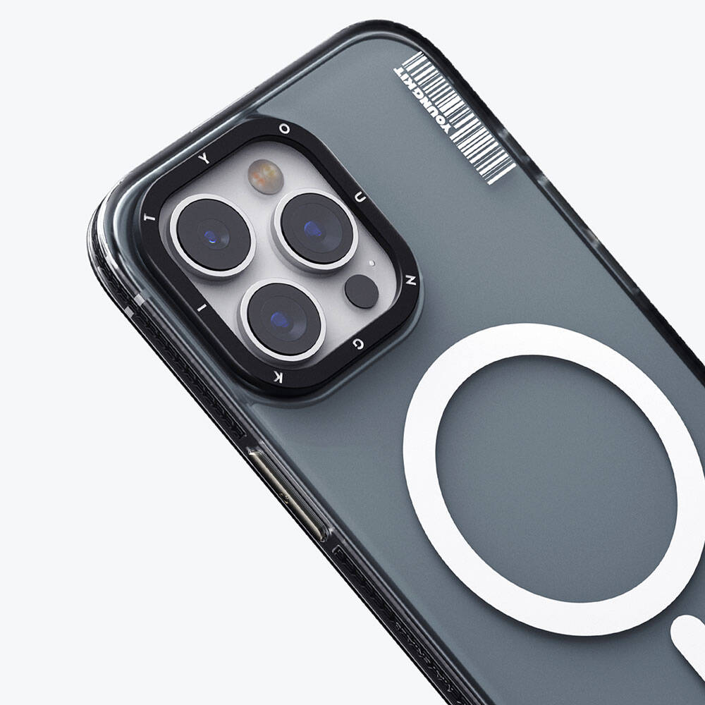 iPhone 15 Pro Max Kılıf Magsafe Şarj Özellikli Youngkit Jiansha Serisi Kılıf Siyah