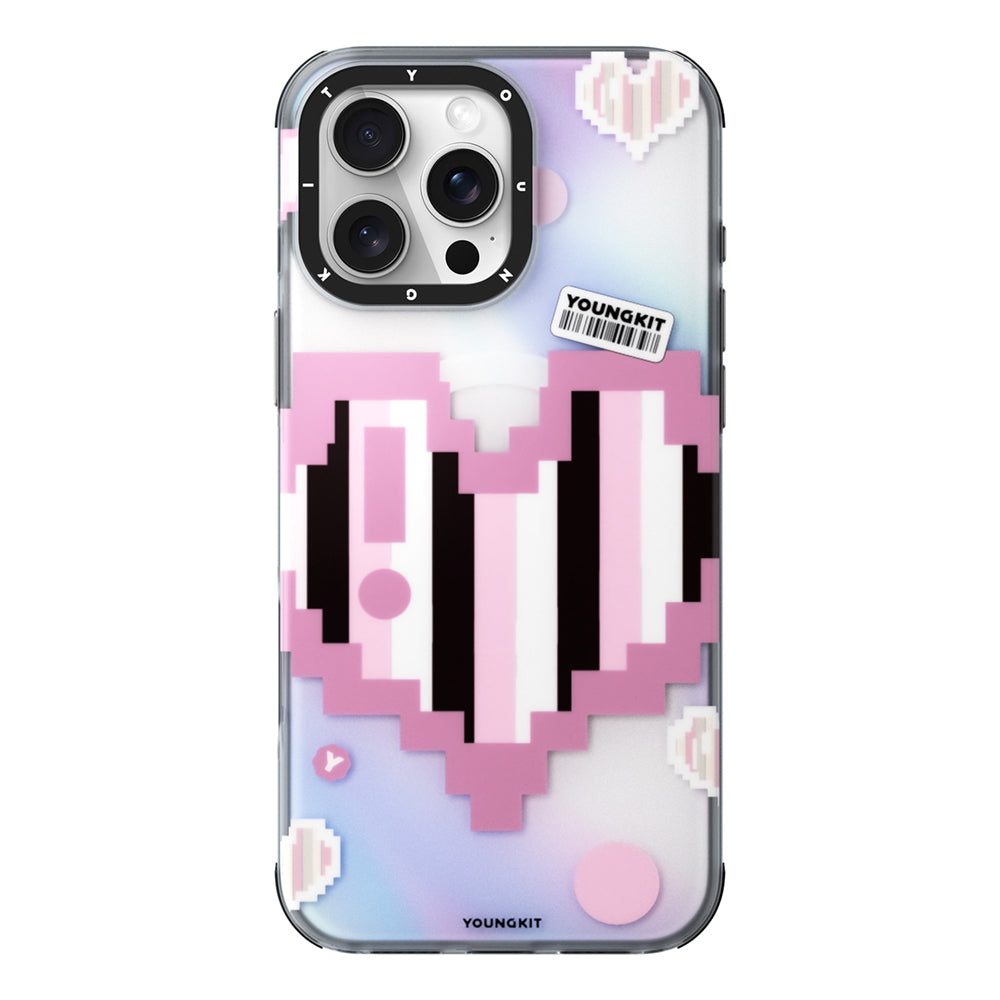 iPhone 15 Pro Max Kılıf Magsafe Şarj Özellikli Youngkit Love Serisi Kılıf Pembe