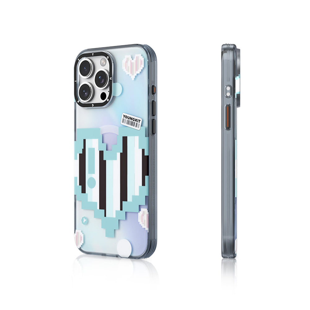 iPhone 15 Pro Max Kılıf Magsafe Şarj Özellikli Youngkit Love Serisi Kılıf Yeşil