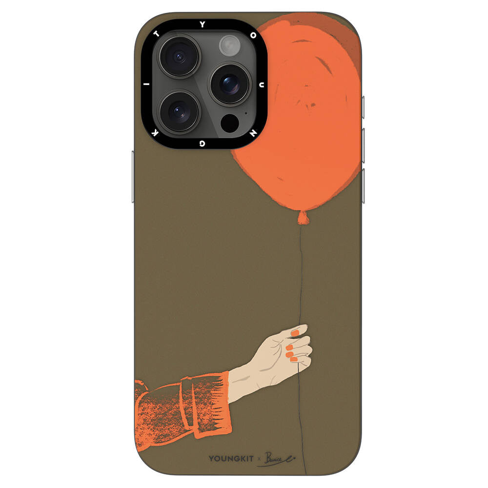 iPhone 15 Pro Max Kılıf Magsafe Şarj Özellikli Youngkit Orange Serisi Flying Balloon Kılıf Turuncu