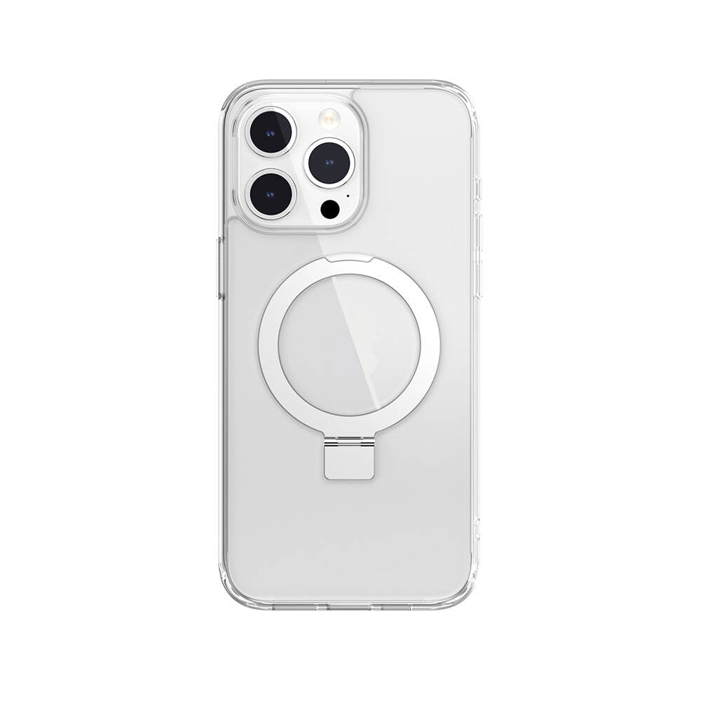 iPhone 15 Pro Max Kılıf Magsafe Şarj Özellikli Yüzük Standlı Lisanslı Switcheasy Magstand-M Kılıf Siyah