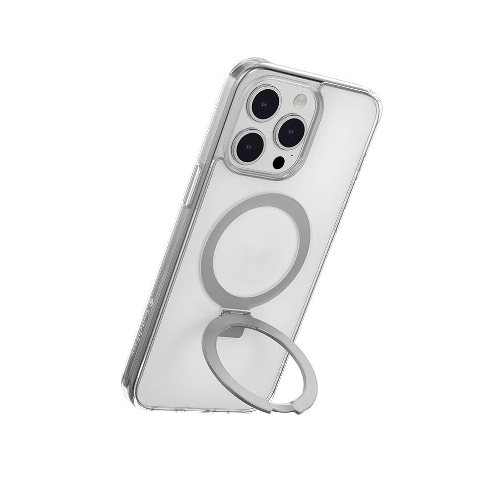 iPhone 15 Pro Max Kılıf Magsafe Şarj Özellikli Yüzük Standlı Lisanslı Switcheasy Magstand-M Kılıf Siyah