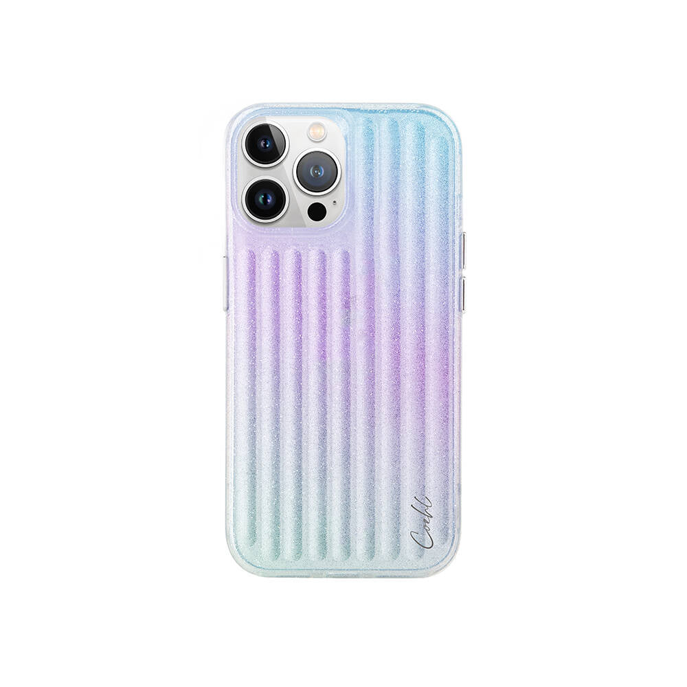 iPhone 15 Pro Max Kılıf Parlayan Arka Yüzey Coehl Linear Kılıf Mor