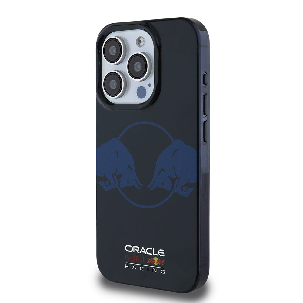 Apple iPhone 15 Pro Max Kılıf Redbull Orjinal Lisanslı Magsafe Şarj Özellikli IML Çift Boğa Baskılı Sert PC  Kapak Lacivert