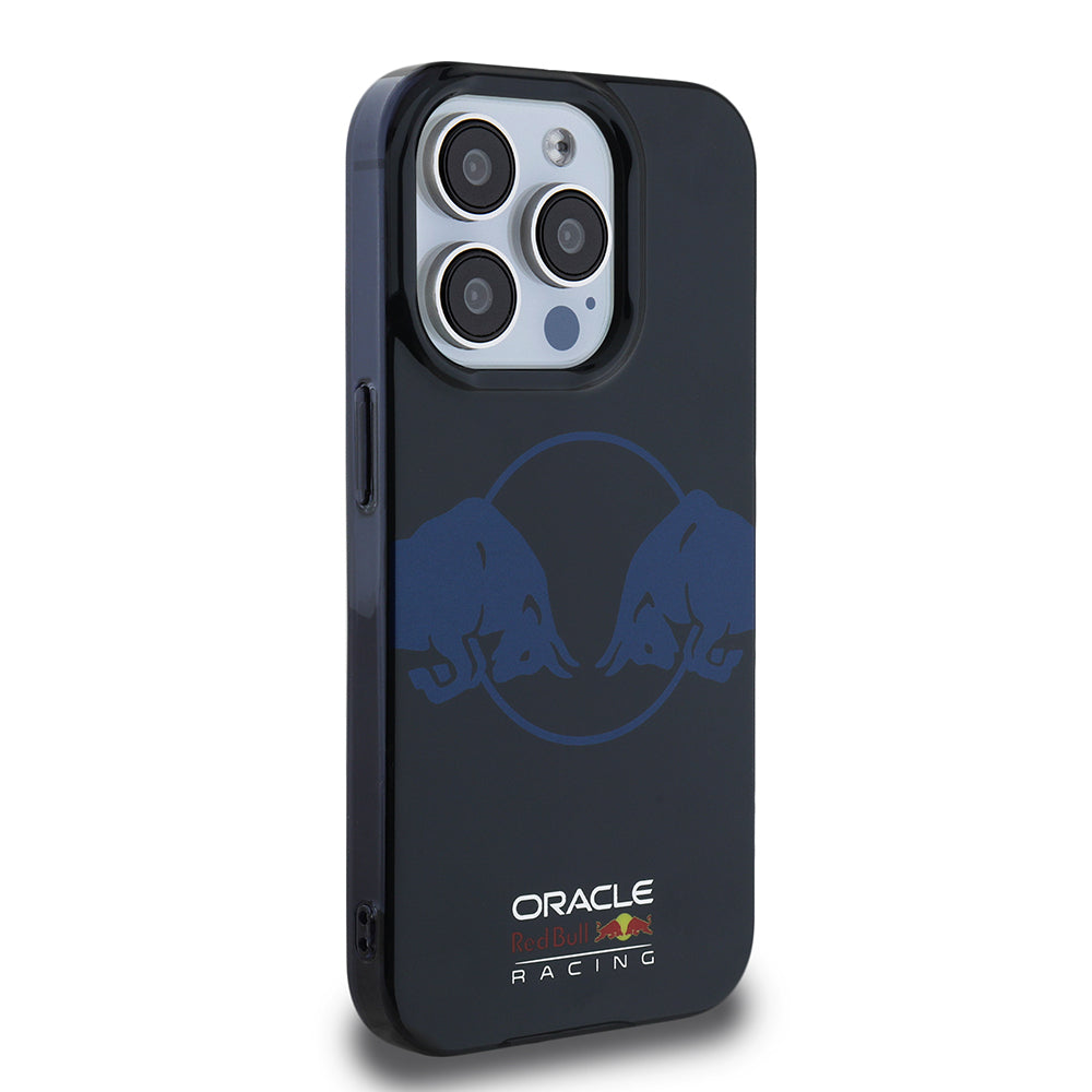 Apple iPhone 15 Pro Max Kılıf Redbull Orjinal Lisanslı Magsafe Şarj Özellikli IML Çift Boğa Baskılı Sert PC  Kapak Lacivert