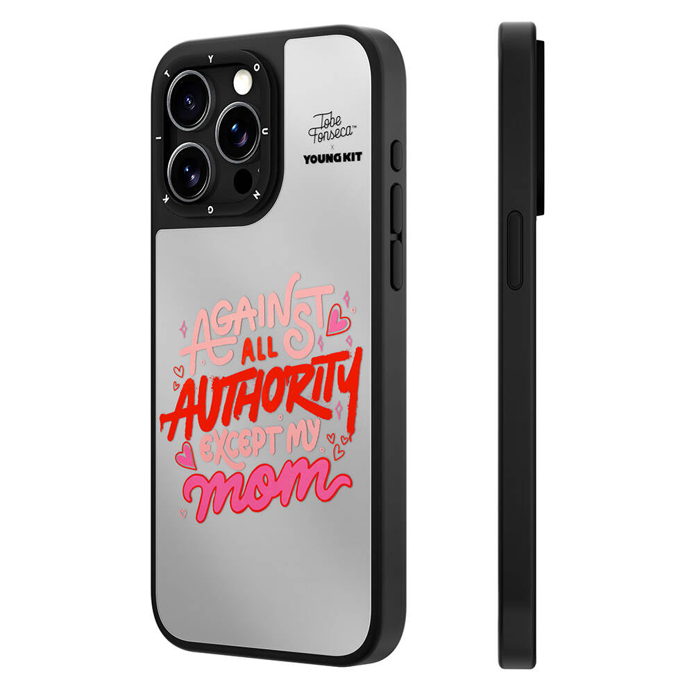 iPhone 15 Pro Max Kılıf Tobias Fonseca Tasarımlı Youngkit Mirror Kılıf Pembe