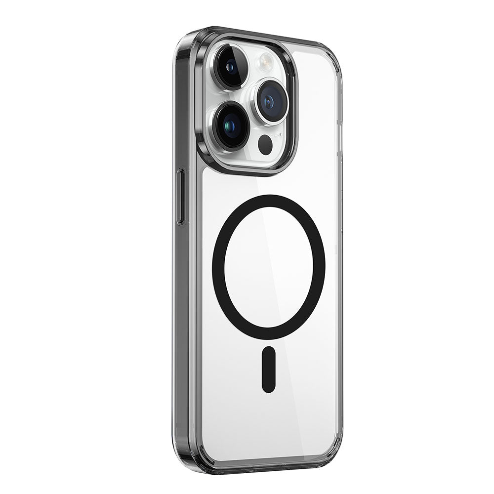 iPhone 15 Pro Max Kılıf Wiwu MCC-101 Magnetic Crystal Sert PC Kılıf Siyah