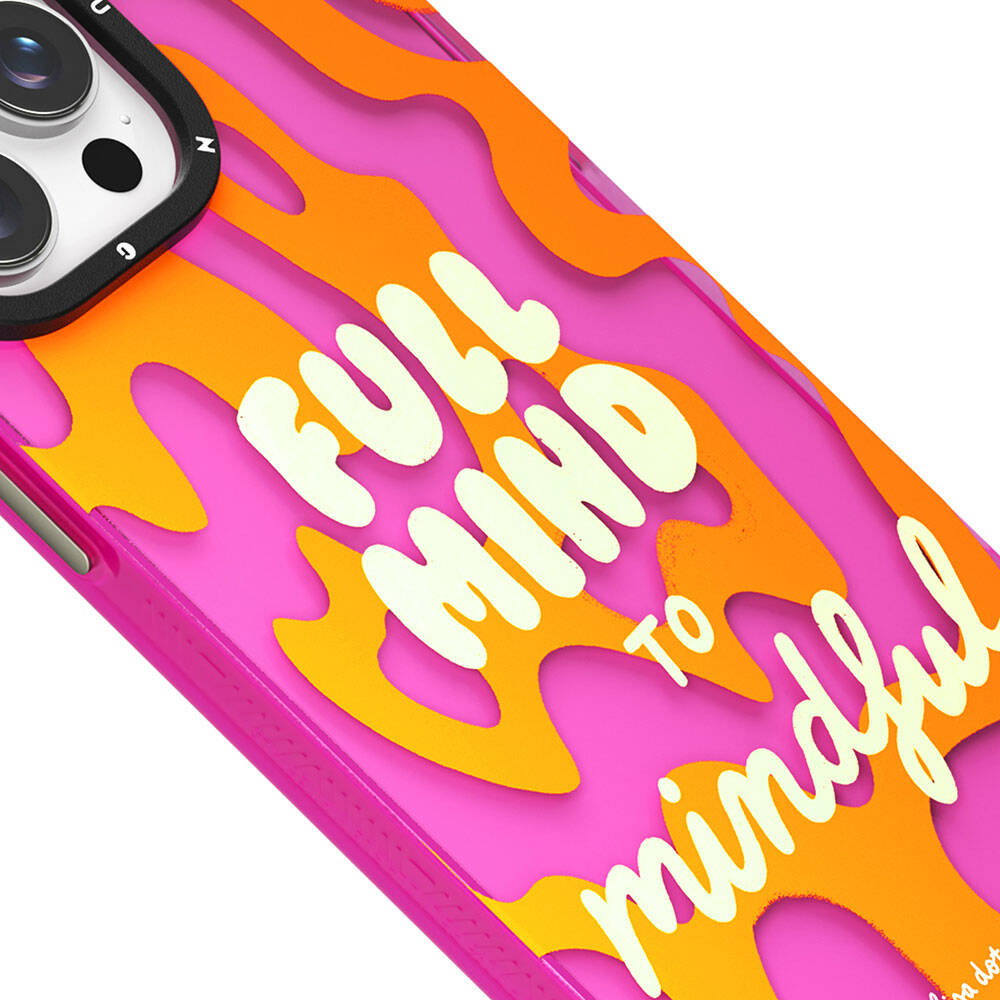 iPhone 15 Pro Max Kılıf Yazı Desenli Youngkit Mindfulness Serisi Kılıf Sarı