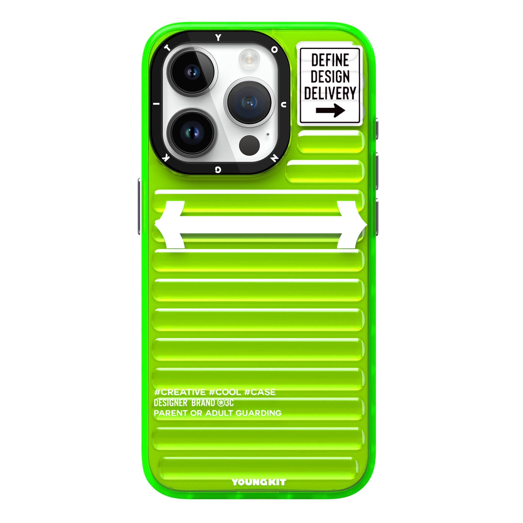 iPhone 15 Pro Max Kılıf YoungKit Luggage FireFly Serisi Kılıf Pembe