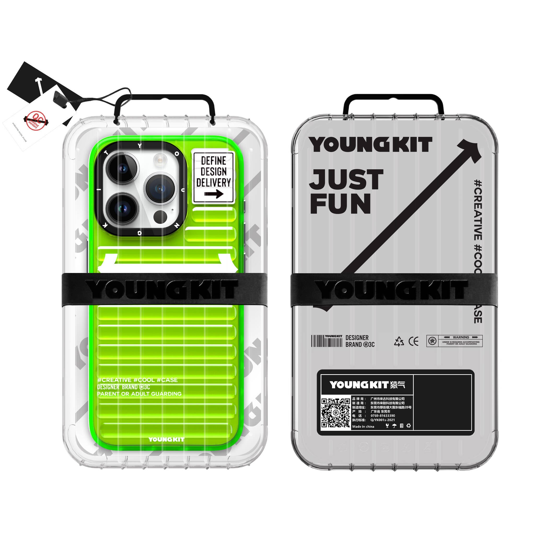 iPhone 15 Pro Max Kılıf YoungKit Luggage FireFly Serisi Kılıf Sierra Mavi