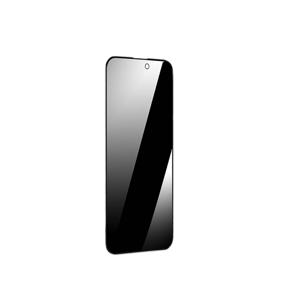 iPhone 15 Pro Recci RSP-A06SP 3D Privacy Shield Temperli Cam Ekran Koruyucu Gri
