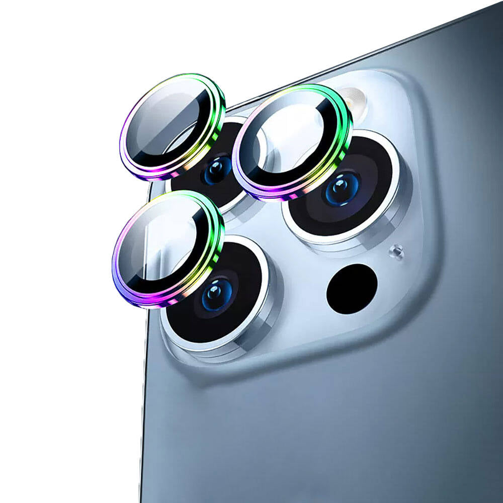 iPhone 15 Pro Wiwu Lens Guard Metal Kamera Lens Koruyucu Colorful