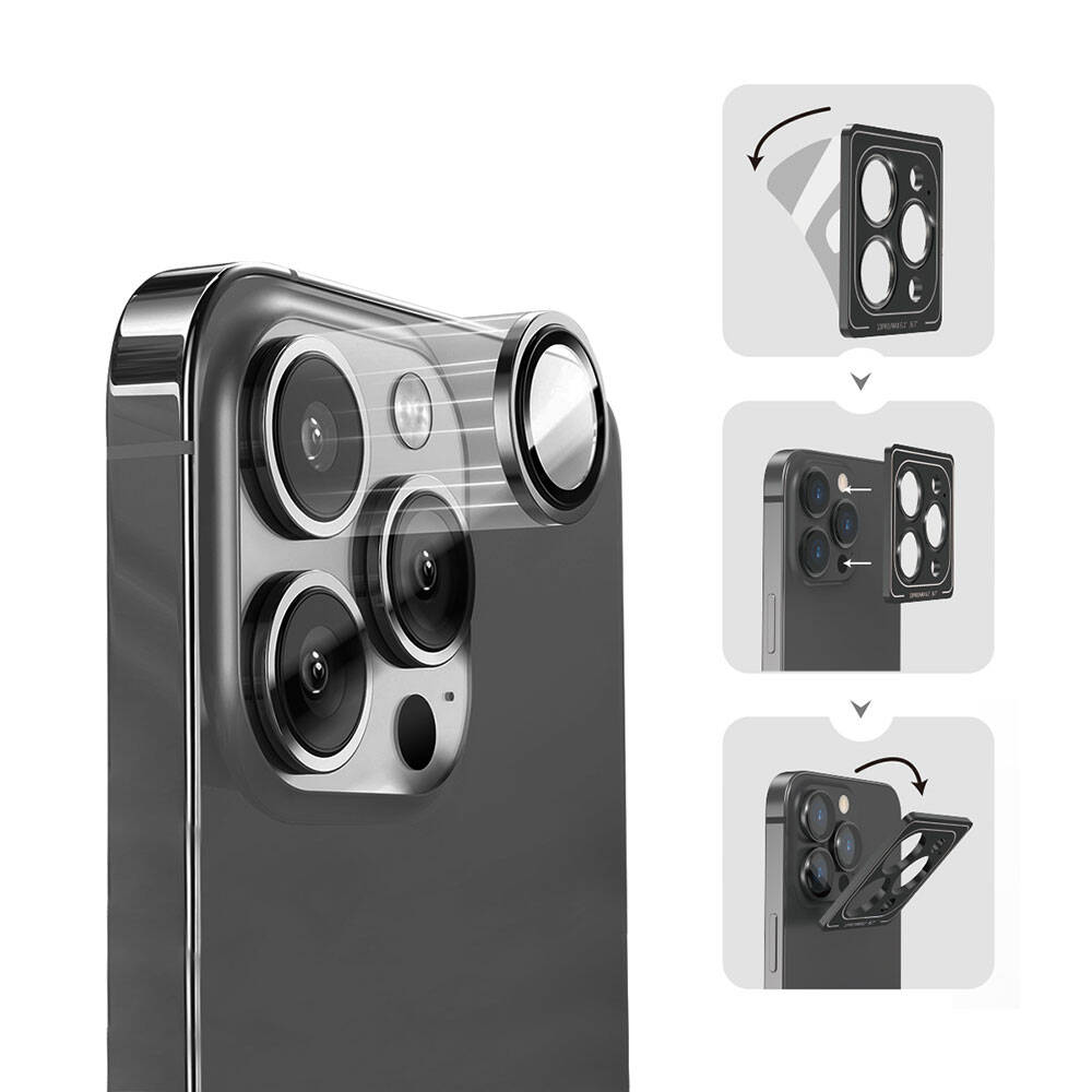 iPhone 15 Pro Wiwu Lens Guard Metal Kamera Lens Koruyucu Colorful