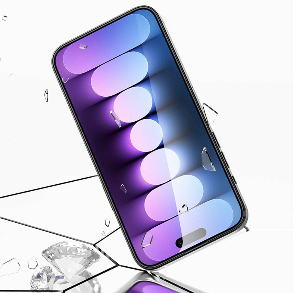 iPhone 15 Recci RSP-A16AP Privacy Temperli Cam Ekran Koruyucu Gri