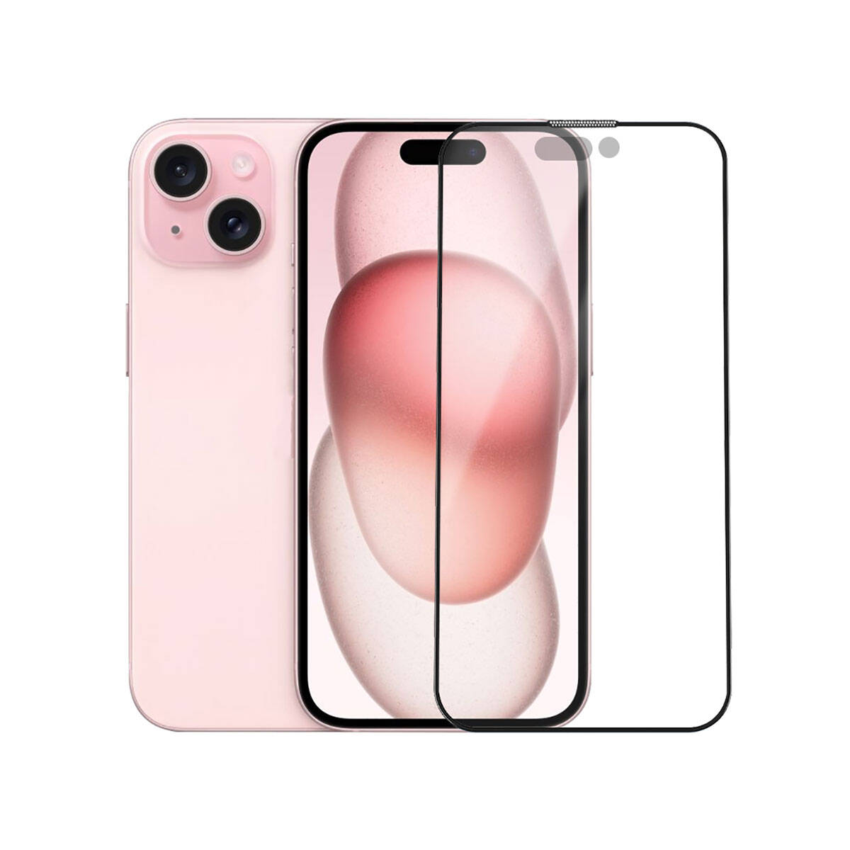 iPhone 15 Wiwu iVista Screen Matte Ultra Güçlü Temperli Mat Ekran Koruyucu Siyah