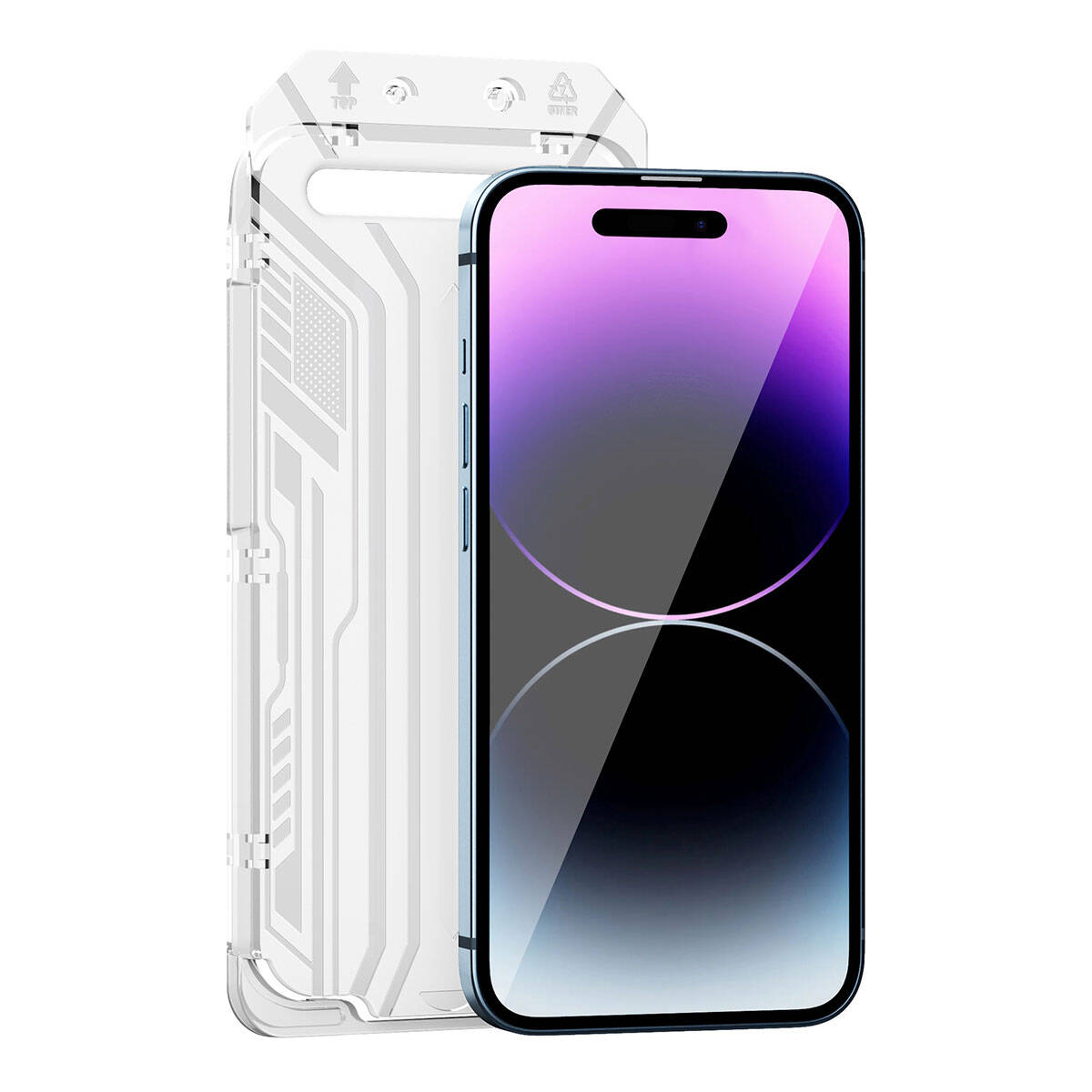 iPhone 15 Wiwu SQ-005 Easy İnstall iVista Super Hardness Ekran Koruyucu Siyah