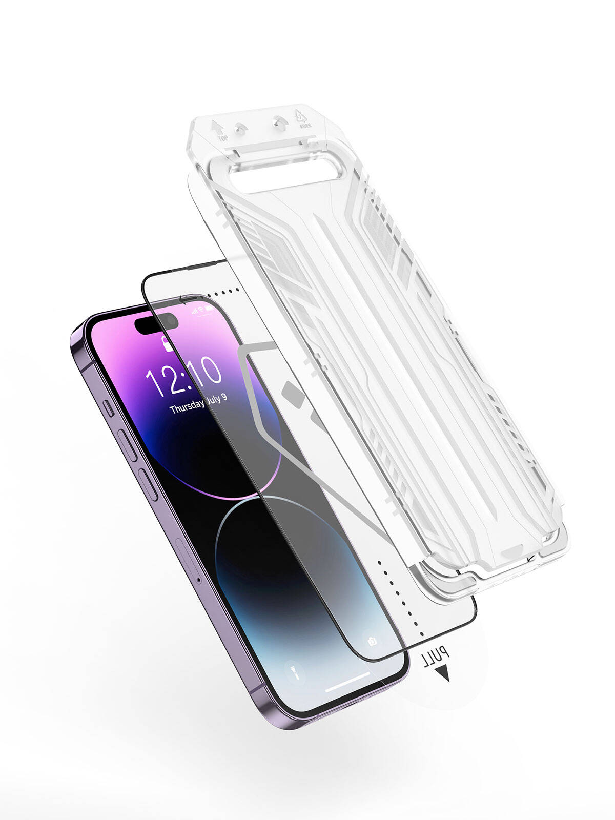 iPhone 15 Wiwu SQ-005 Easy İnstall iVista Super Hardness Ekran Koruyucu Siyah