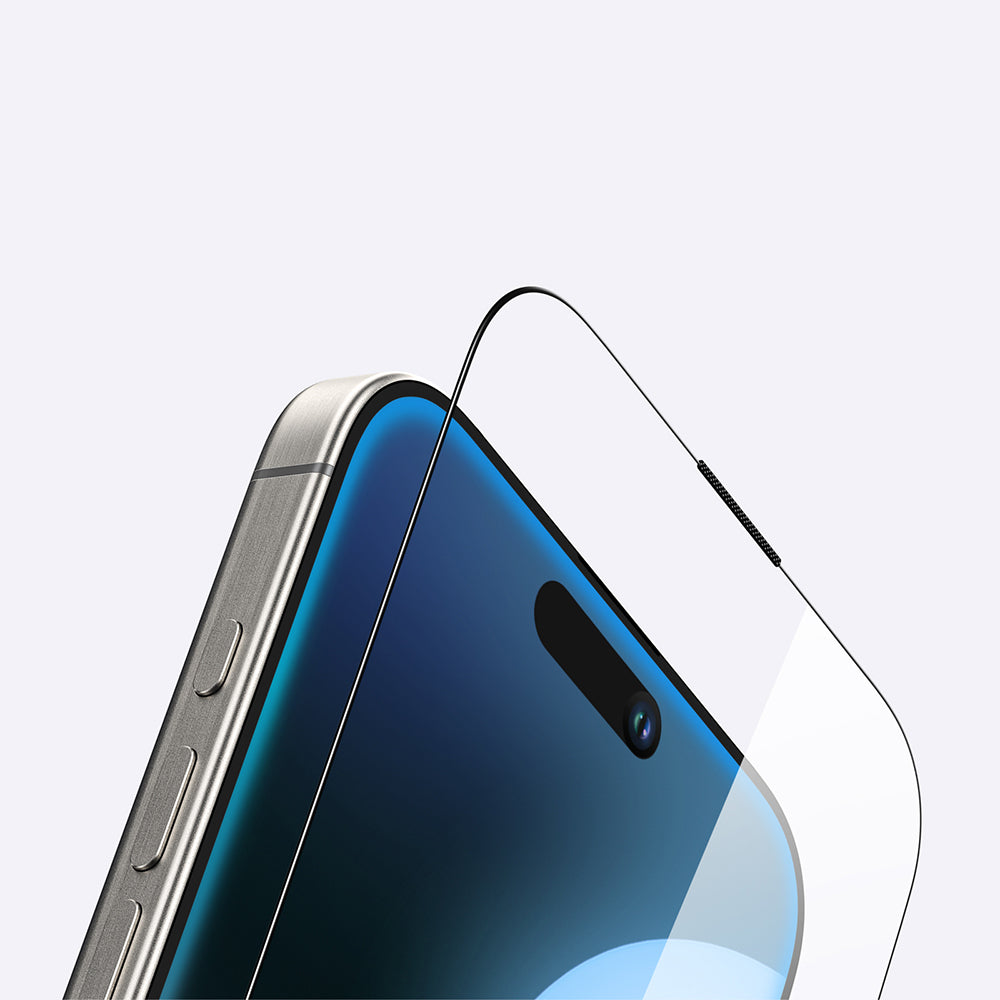 Apple iPhone 16 Amazingthing Titan Parmak İzi Bırakmayan Temperli Cam Ekran Koruyucu Siyah
