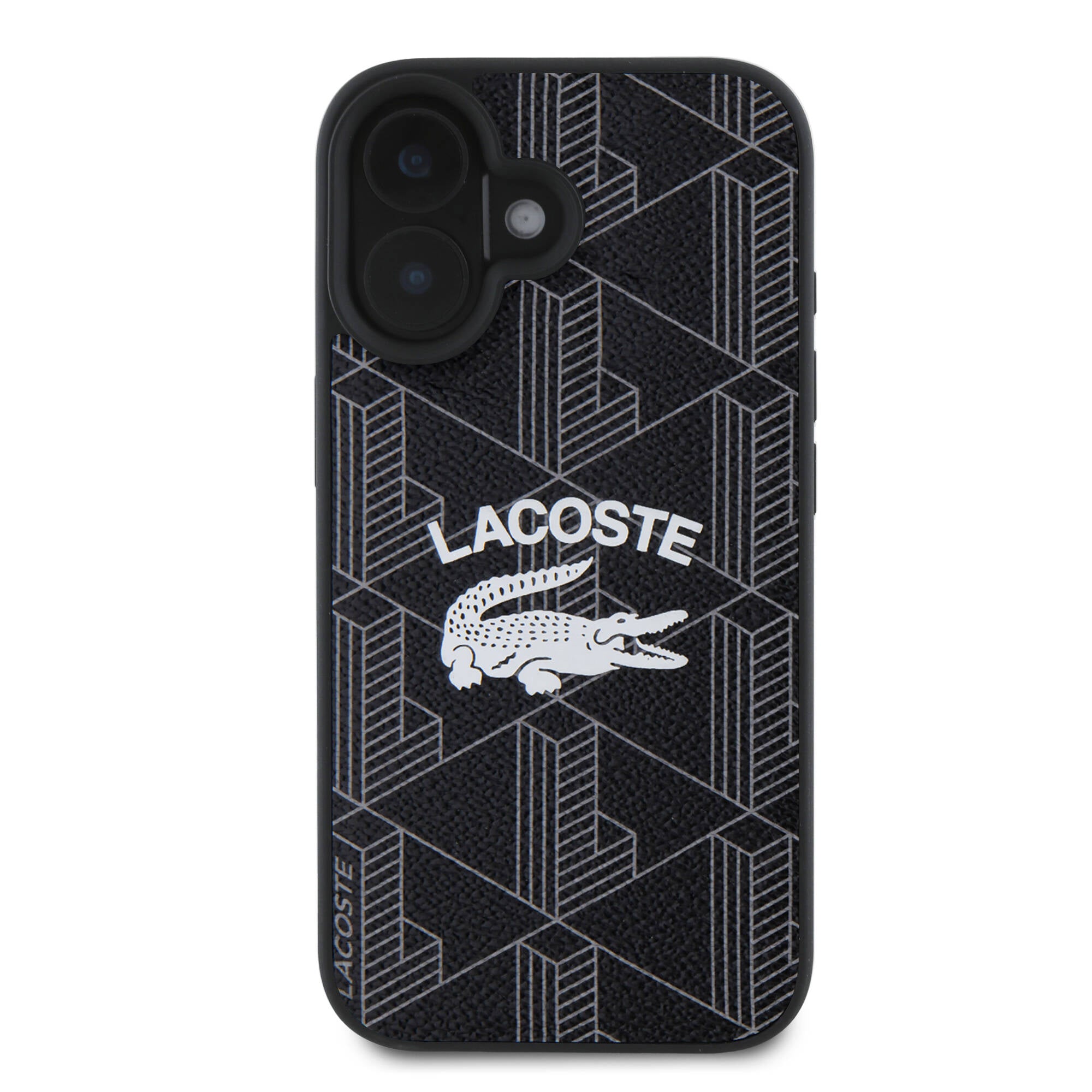 iPhone 16 Kılıf Lacoste Orjinal Lisanslı Magsafe Şarj Özellikli Mono Vintage Logo Kılıf Lacivert