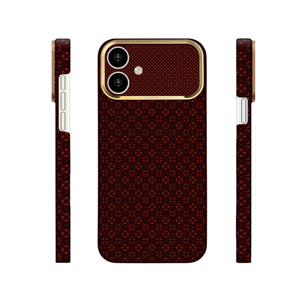 Apple iPhone 16 Kılıf M-Safe Şarj Özellikli Zore Paris Velix Sert PC Kapak Bordo
