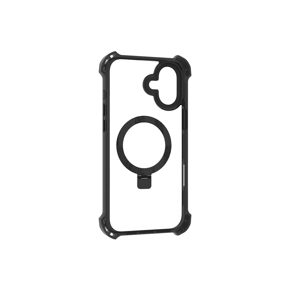 iPhone 16 Kılıf Magsafe Şarj Özellikli Raptic Dual Serisi Şeffaf Standlı Kılıf Şeffaf