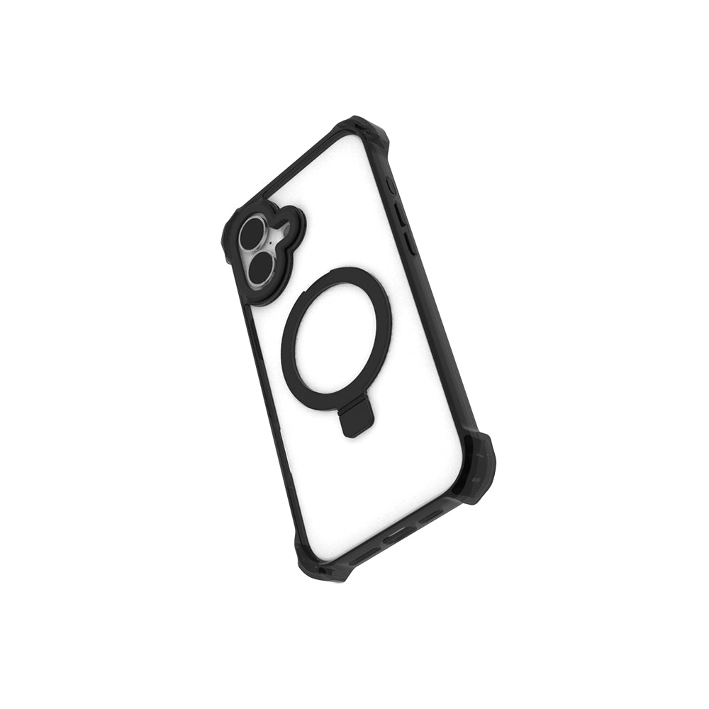 iPhone 16 Kılıf Magsafe Şarj Özellikli Raptic Dual Serisi Şeffaf Standlı Kılıf Şeffaf