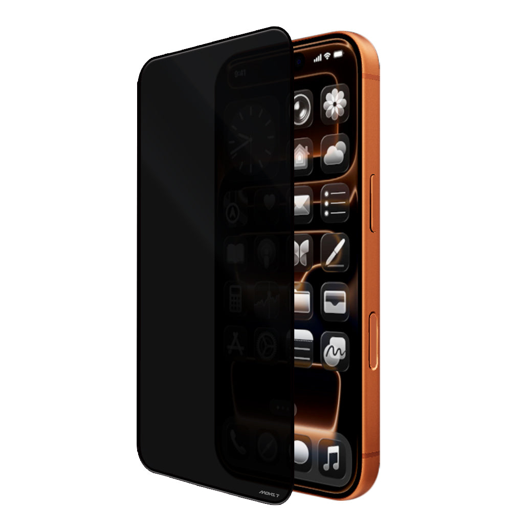 Apple iPhone 16 Mohseven M6 Privacy Temperli Cam Ekran Koruyucu + Kolay Uygulama Aparatı Siyah