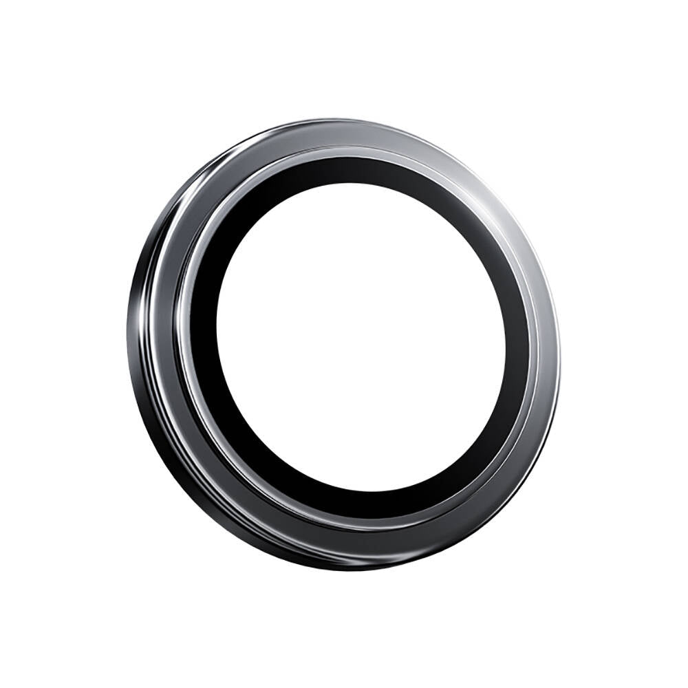 iPhone 16 Plus Benks Parlama Önleyici Glass Warrior Metal Kamera Lens Koruyucu Koyu Gri