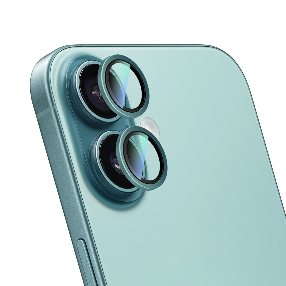 Apple iPhone 16 Plus CaseWorld Alloy Two-Color Serisi Lens Koruyucu Yeşil
