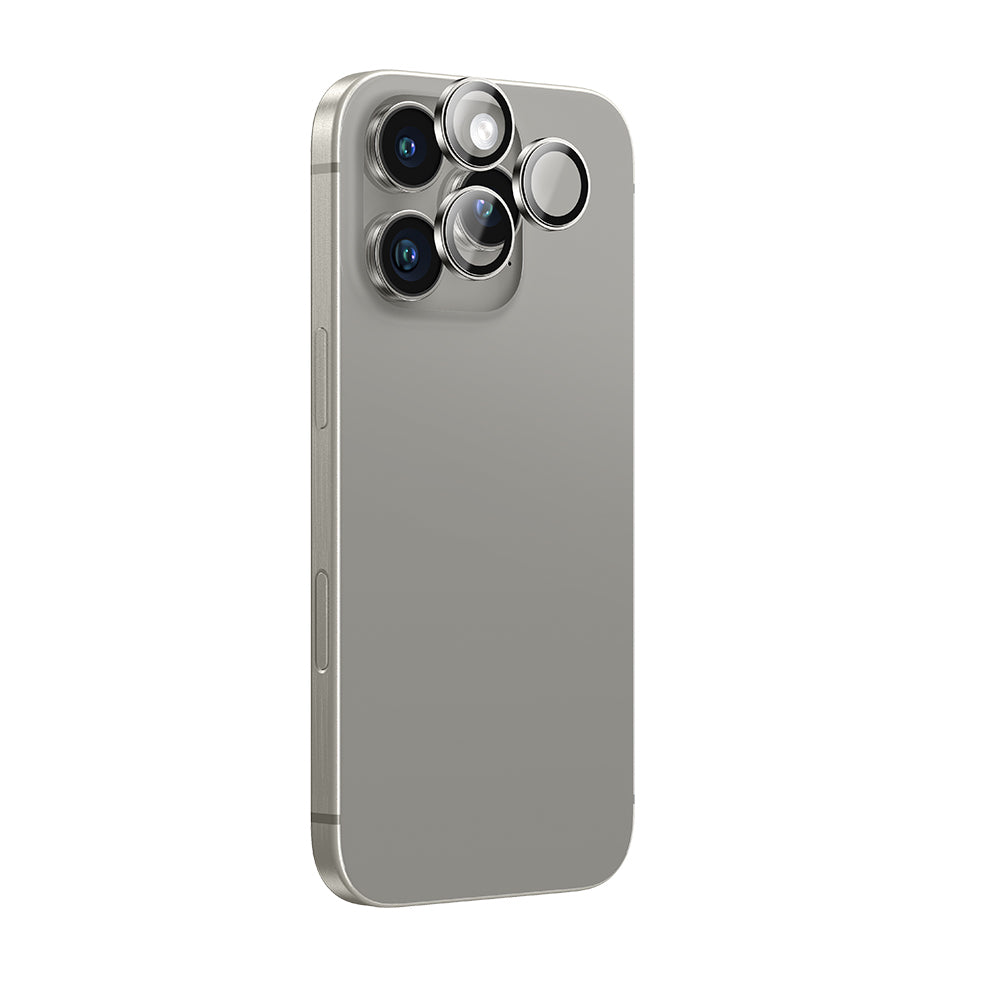 Apple iPhone 16 Pro Amazingthing Anti Reflective Kamera Lens Koruyucu + Kolay Uygulama Aparatlı Gri