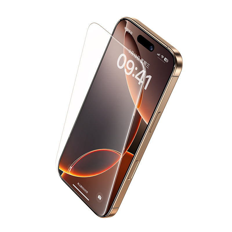 iPhone 16 Pro Benks 0.3mm InvisiWarrior Ekranı Tam Kaplayan Full Şeffaf Ekran Koruyucu Şeffaf