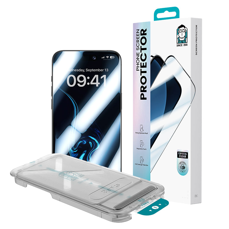 iPhone 16 Pro Benks Ultra İnce Kenarlı Ekran Koruyucu + Kolay Uygulama Aparatlı Siyah