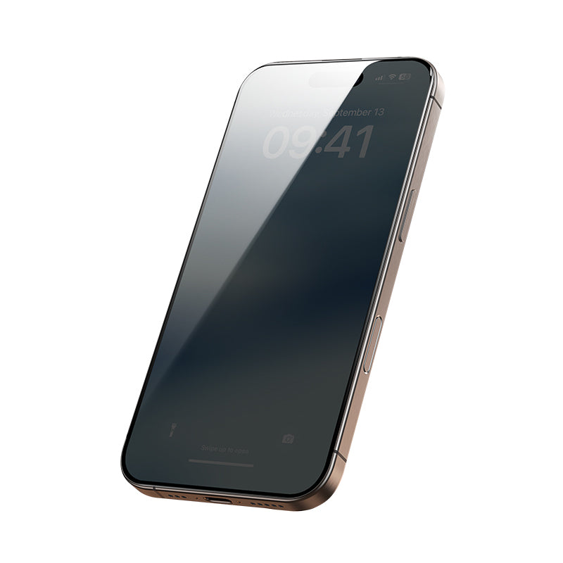 iPhone 16 Pro Hidrofobik Ve Oleofobik Özellikli Benks 0.3mm Privacy Air Shield Ekran Koruyucu 10'lu Paket Şeffaf