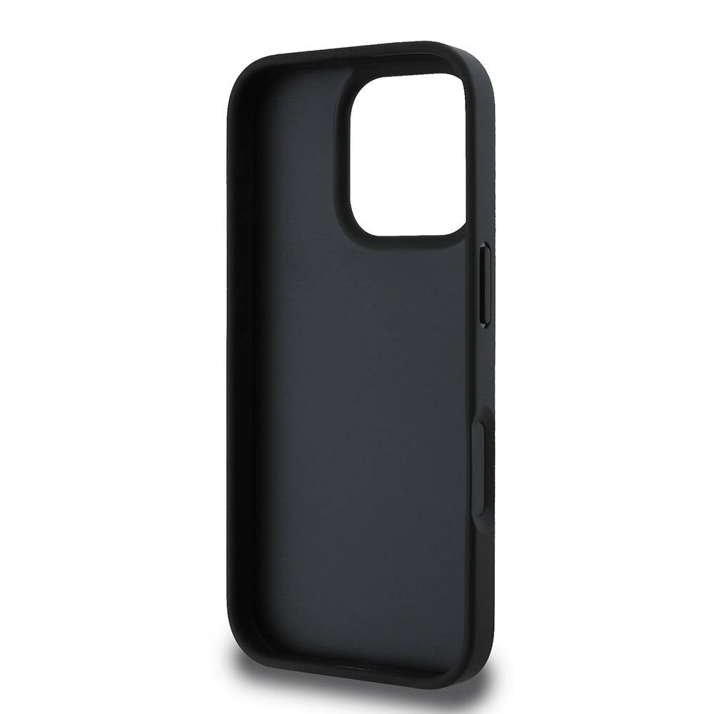 iPhone 16 Pro Kılıf Karl Lagerfeld Orjinal Lisanslı K&C Heads Monogram Pin Kılıf Siyah