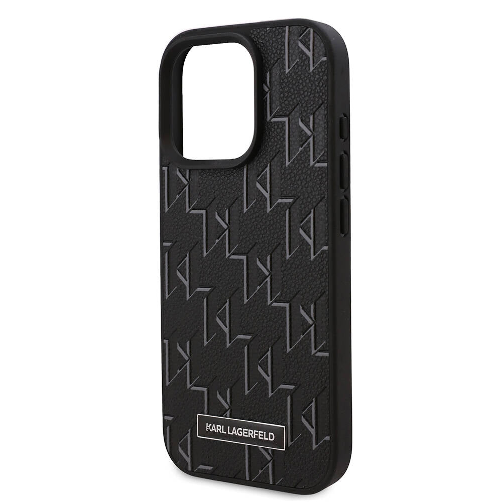 iPhone 16 Pro Kılıf Karl Lagerfeld Orjinal Lisanslı Magsafe Şarj Özellikli KL Yazılı Hot Stamp Kılıf Pembe