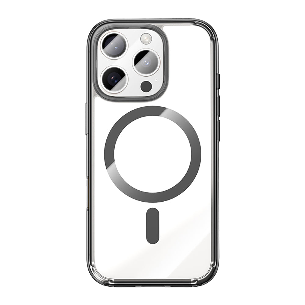 Apple iPhone 16 Pro Kılıf M-safe Şarj Özellikli Airbagli Şeffaf Benks LucentPro Serisi Kapak Gri