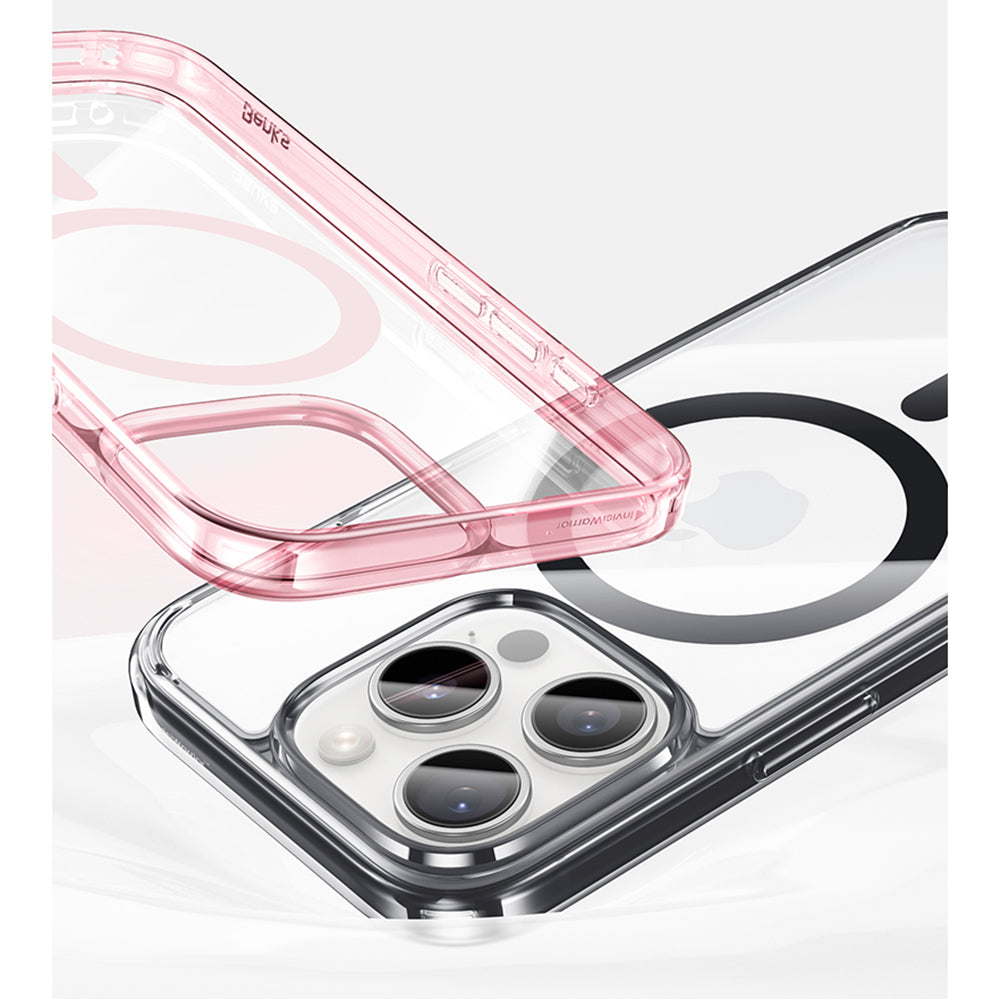 Apple iPhone 16 Pro Kılıf M-safe Şarj Özellikli Airbagli Şeffaf Benks LucentPro Serisi Kapak Gri
