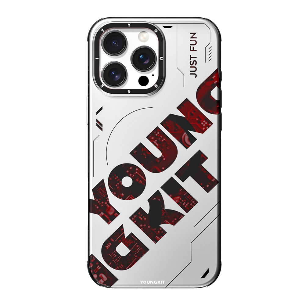 iPhone 16 Pro Kılıf Magsafe Şarj Özellikli Airbagli Çift Katmanlı Youngkit Future Serisi Kılıf Yeşil