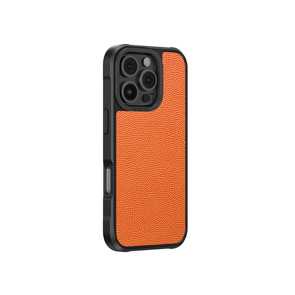 Apple iPhone 16 Pro Kılıf M-safe Şarj Özellikli Amazingthing Glamour Serisi Kapak Turuncu