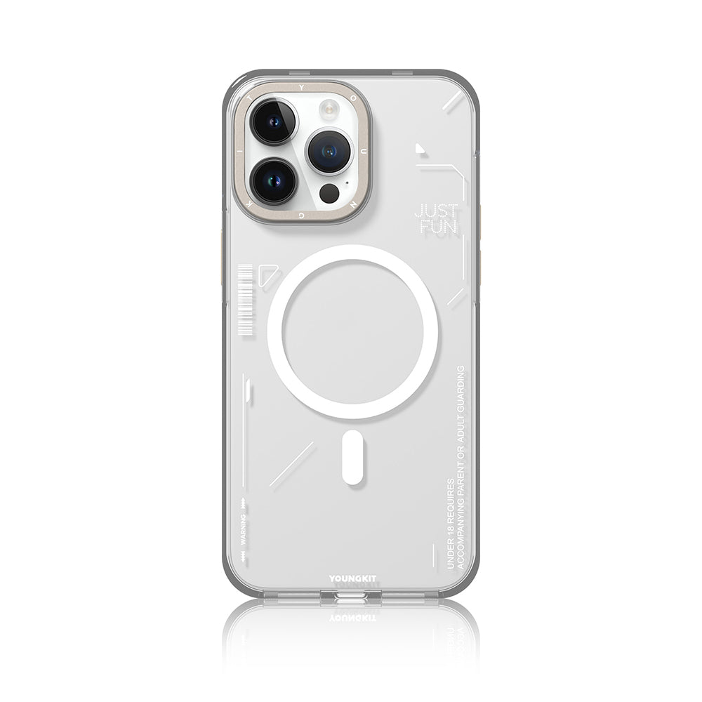 iPhone 16 Pro Kılıf Magsafe Şarj Özellikli Çıkarılabilir Arka Yüzeyli Youngkit Mecha Kılıf Siyah